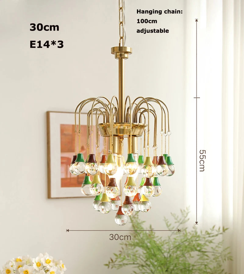 plafonnier tendance angel's tear en cristal lumineux élégant pour intérieur