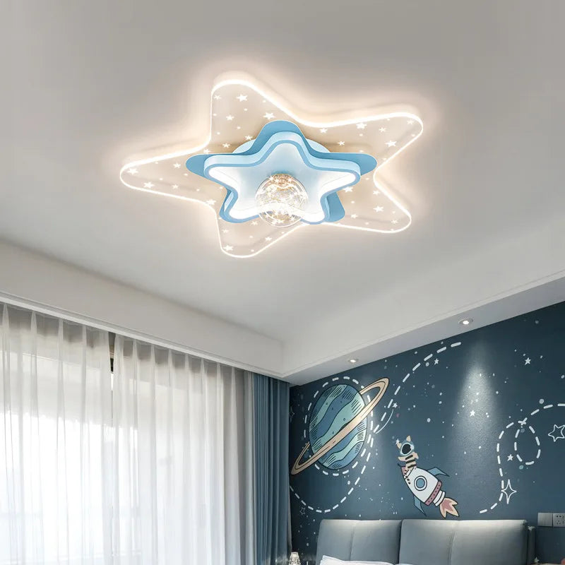 plafonnier nordique ciel étoilé pour chambre enfant romantique et chaleureux - vue 5 sur 11