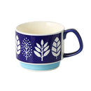Ensemble tasses café japonaises motif floral rétro céramique
