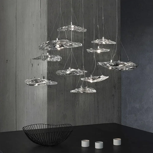 suspension en verre design italien pour intérieur moderne - vue 6 sur 6