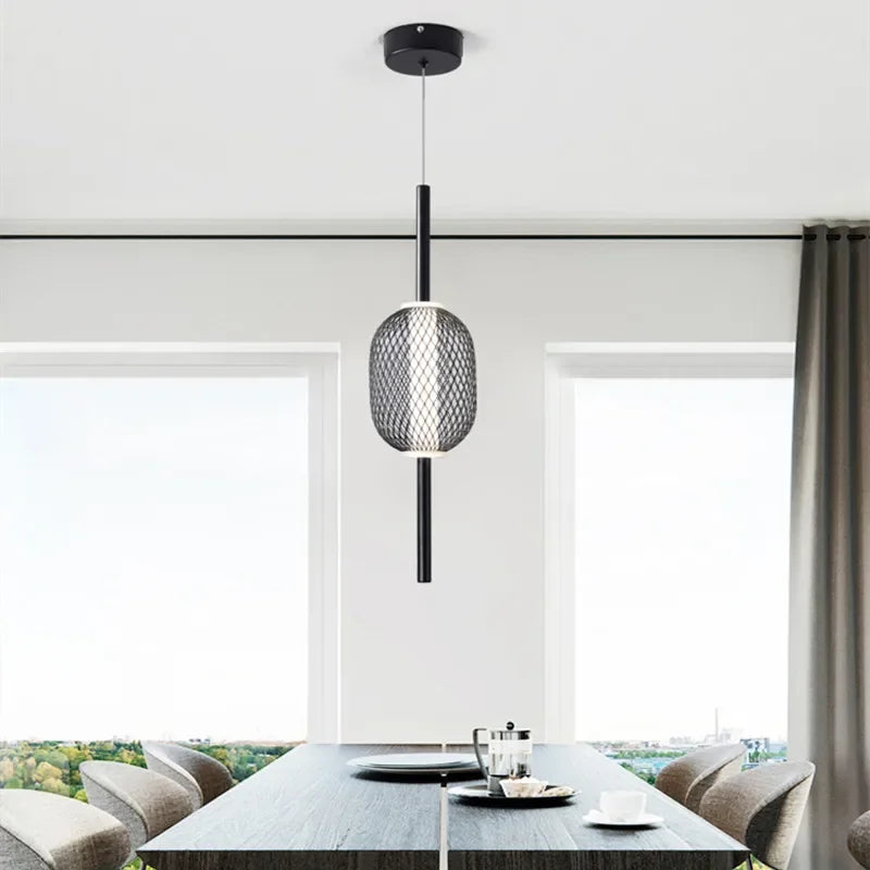 Suspension led minimaliste petit lustre tête unique décorative