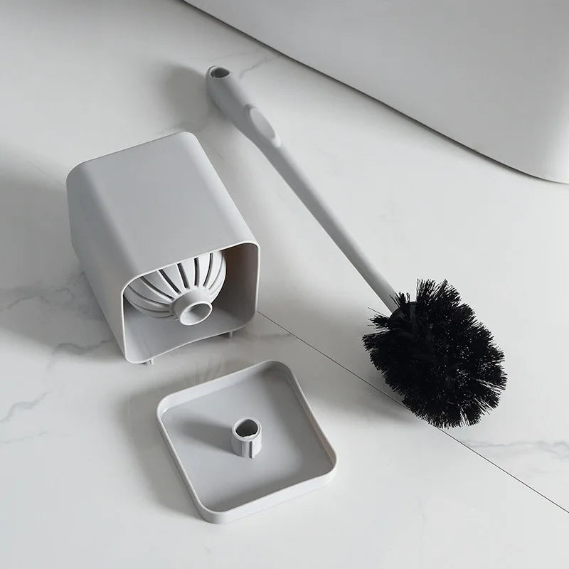brosse wc à poils longs avec support de séchage mural - vue 6 sur 10