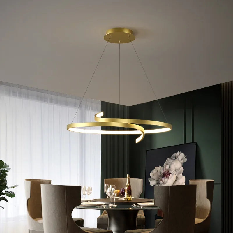 Nordique LED Suspension Lumière Suspension Pour Salon Salle À Manger Restaurant Étude Éclairage Intérieur Lustre Décoration De La Maison Lustre - vue 3 sur 12