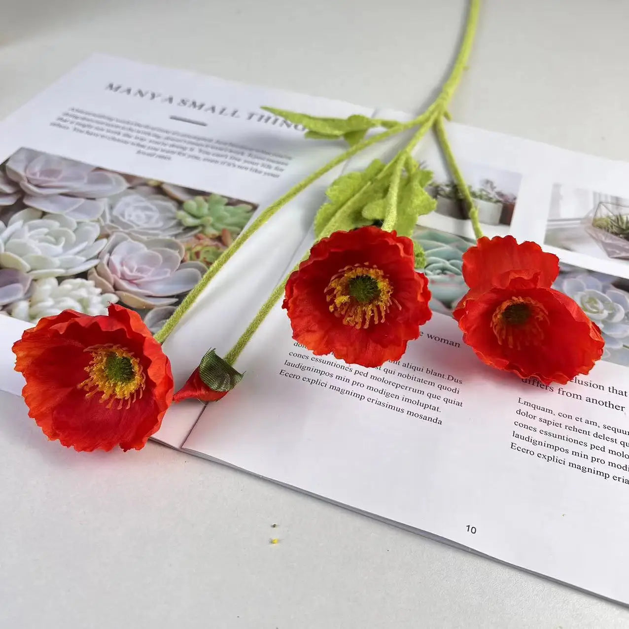 bouquet de fleurs artificielles en soie pour décorations diverses - vue 10 sur 19