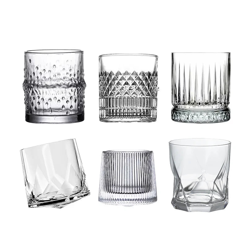 Verres old fashioned whisky relief style élégant bar - vue 2 sur 7