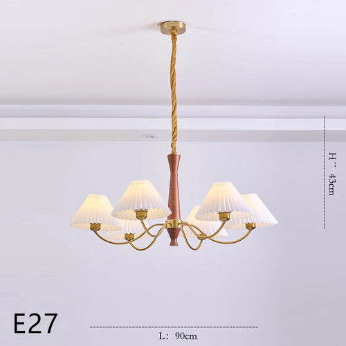 lustre en bois pour décoration luminaire suspendu - vue 13 sur 14