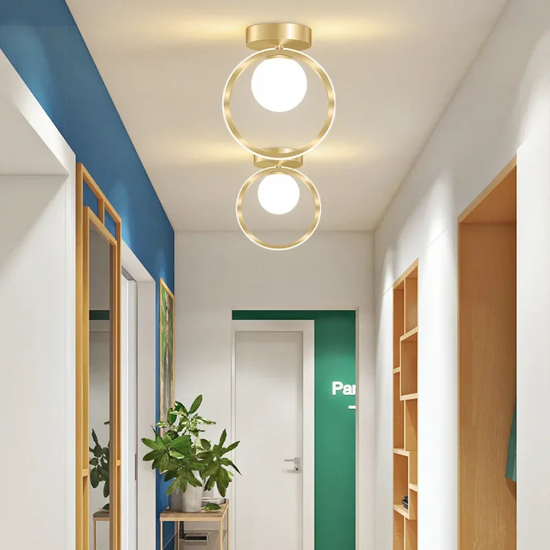 plafonnier led moderne en verre pour décoration intérieure et éclairage - vue 3 sur 10