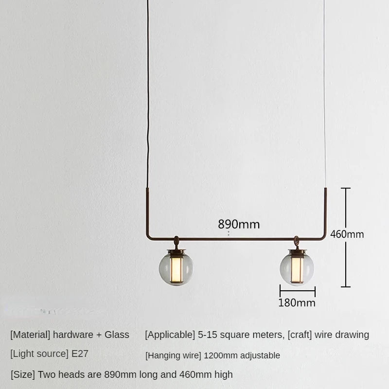 suspension en verre minimaliste pour bar et restaurant