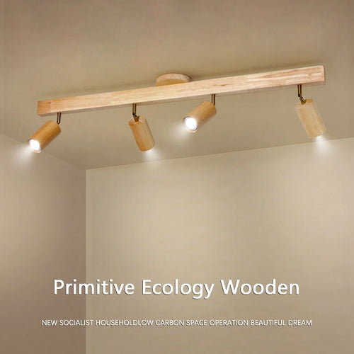 plafonnier led moderne en bois pour intérieur élégant