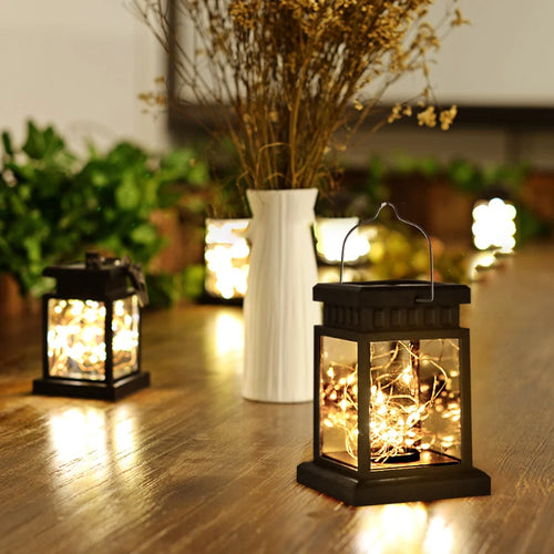 lampe solaire lanterne led étanche pour jardin et extérieur - vue 2 sur 9