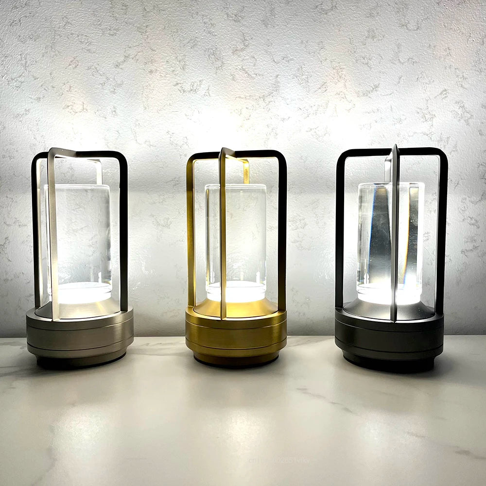 LED lampe de Table chambre chevet lampe de bureau rechargeable tactile gradation lampe de bureau table à manger lampe de table décorative - vue 7 sur 9