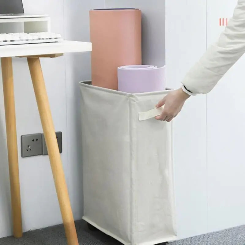 panier à linge pliable avec roulettes grande capacité étanche multifonctionnel - vue 9 sur 8