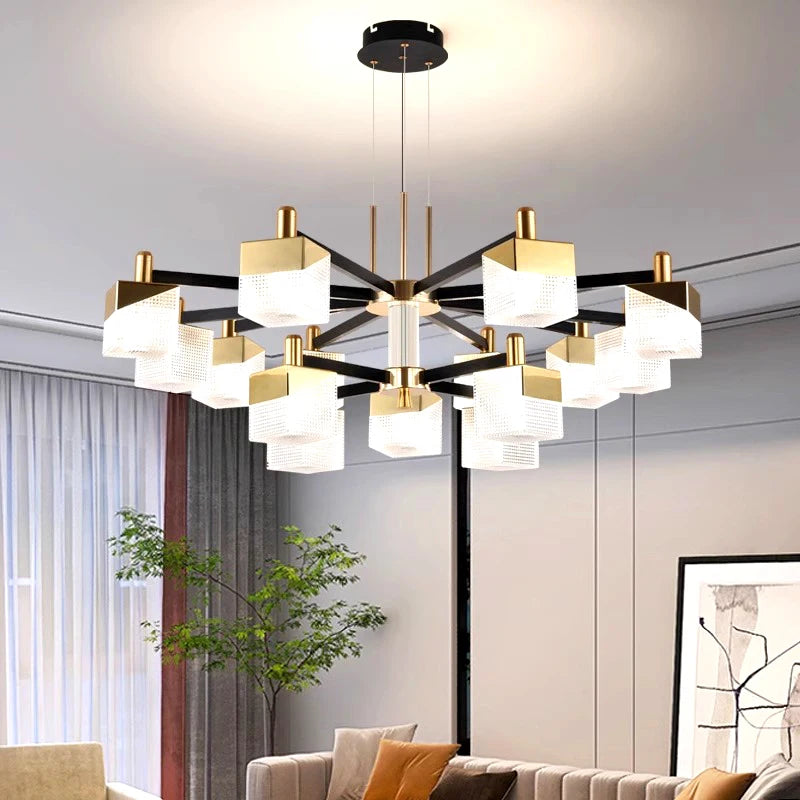 Lustres modernes salon éclairage intérieur plafonniers suspendus lustres led pour l'éclairage intérieur du salon - vue 5 sur 13