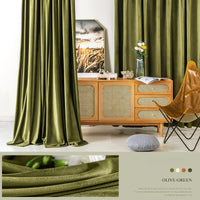 Rideau occultant style retro pour grandes fenetres salon