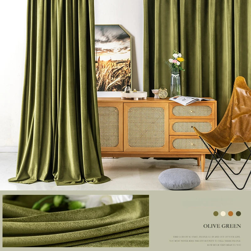 Rideau occultant style retro pour grandes fenetres salon