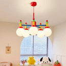 lustre coloré en verre pour chambre d'enfant princesse