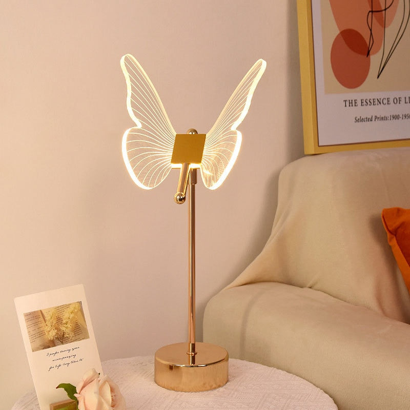 Lampe à poser style vintage LED en métal doré Anila - vue 2 sur 11