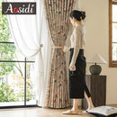Rideau occultant floral moderne pour salon chambre fenetre