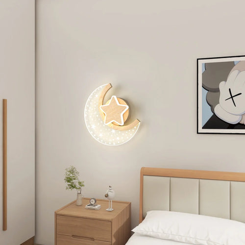 applique murale lune étoile pour décoration chambre enfant - vue 4 sur 10