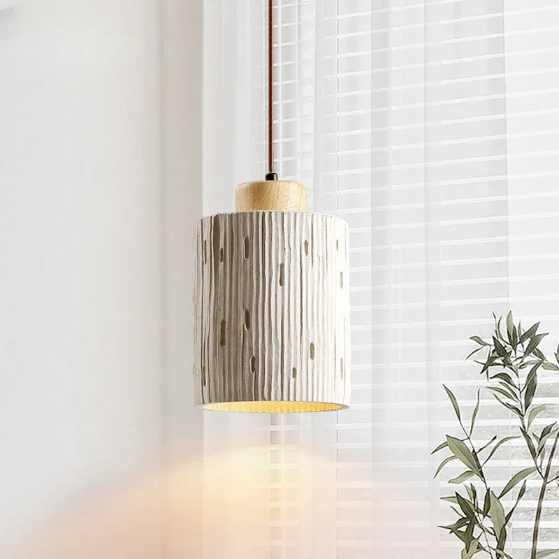 suspension à led en ciment style nordique moderne décor intérieur - vue 4 sur 7