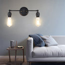 applique murale vintage à led avec 2 têtes rétro