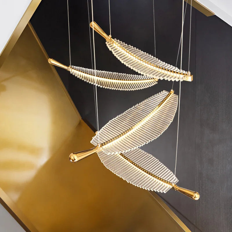 décoration moderne feuille suspension led éclairage vintage suspendu