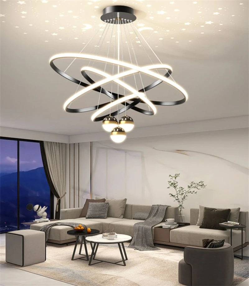 lustre led romantique projecteur de ciel étoilé avec télécommande - vue 5 sur 16