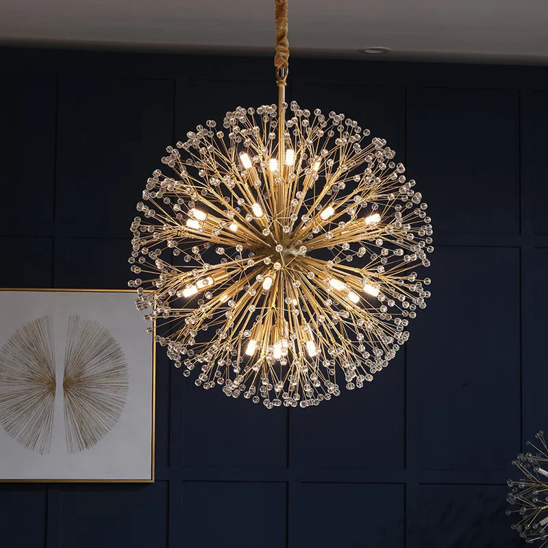 lustre moderne en cristal design lumineux pour intérieur décoratif - vue 2 sur 6