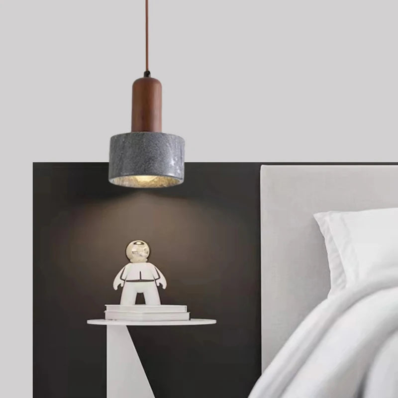 Suspension moderne en pierre grise naturelle