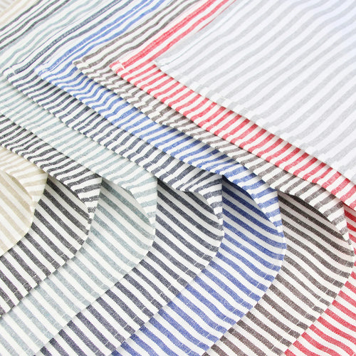 Serviette de table lot 12 lin coton style europe - vue 7 sur 7