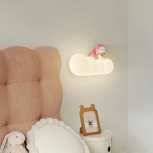 applique murale nordique led pour enfants motifs animaux lune soleil - vue 5 sur 13