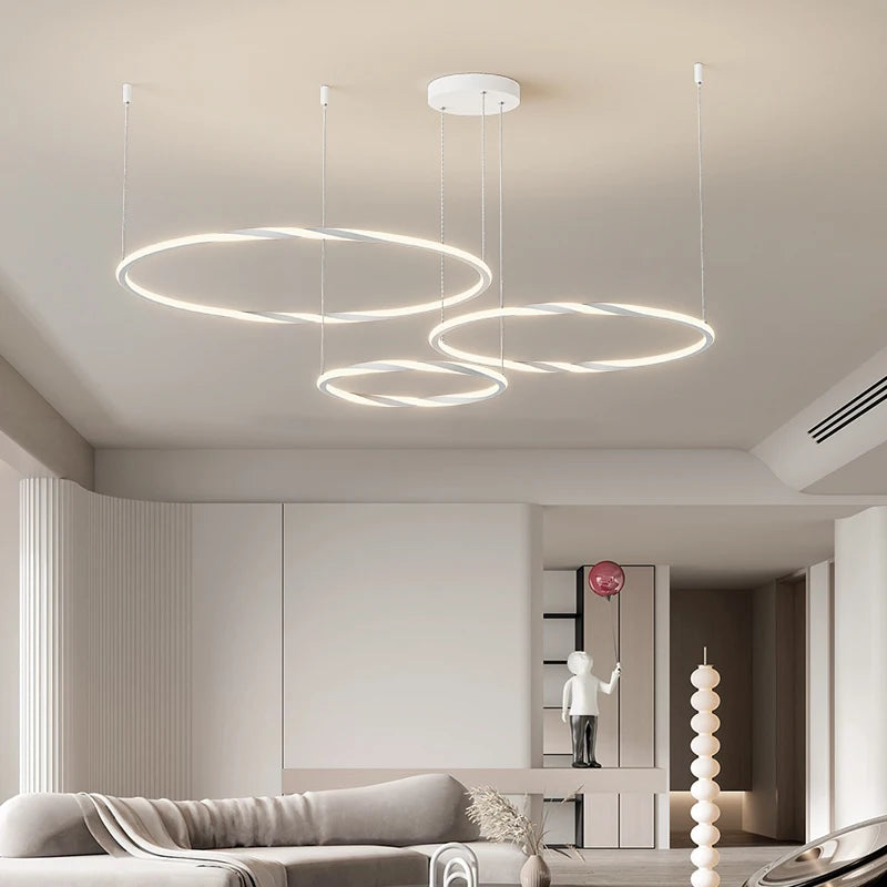 lustre led moderne monté au plafond en acrylique - vue 4 sur 8