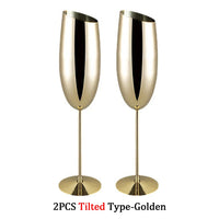 Verre champagne inox texturé coupe élégante bar fête