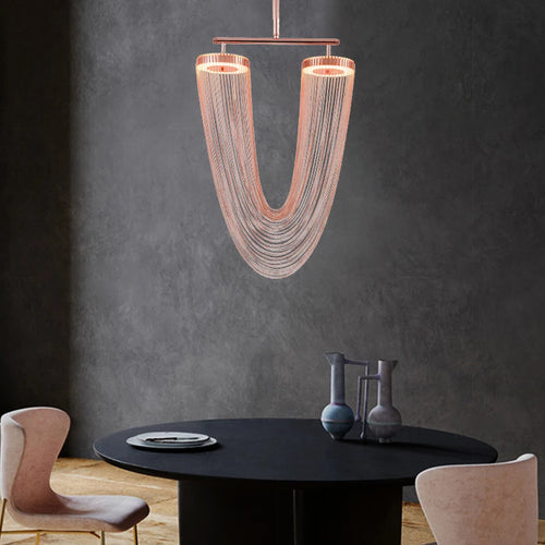 lustre design en aluminium led nouvelle tendance 2022 - vue 5 sur 21