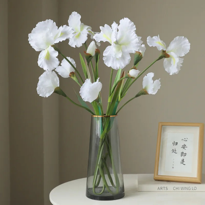 fleurs d'iris artificielles réalistes pour décoration et arrangements floraux