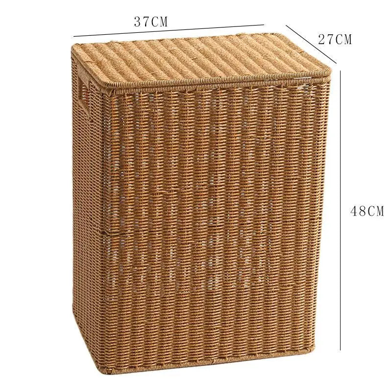 panier dangle tissé pour linge et rangement maison - vue 13 sur 14