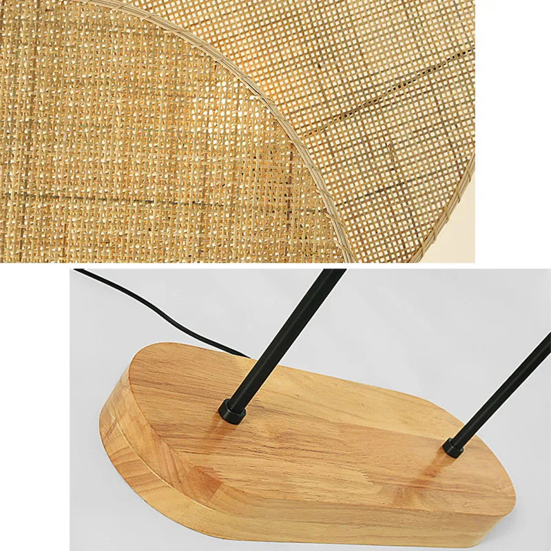 Lampadaire tissé en rotin - vue 6 sur 14