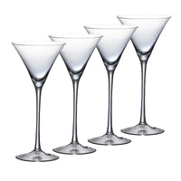 Ensemble 4 verres martini elegants en verre 130ml