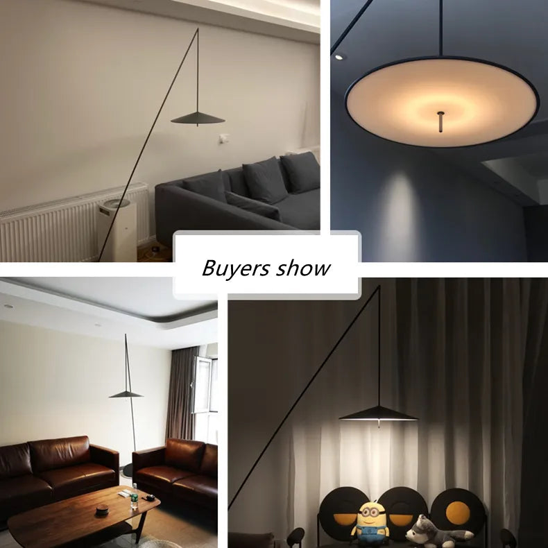 Nordic ins style designer tumbler LED floor lamp Living reading Room Showroom fisherman Indoor Lighting Corner Standing Light - vue 7 sur 7