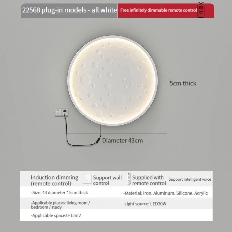 applique murale nordique moderne led rechargeable décorative - vue 3 sur 14