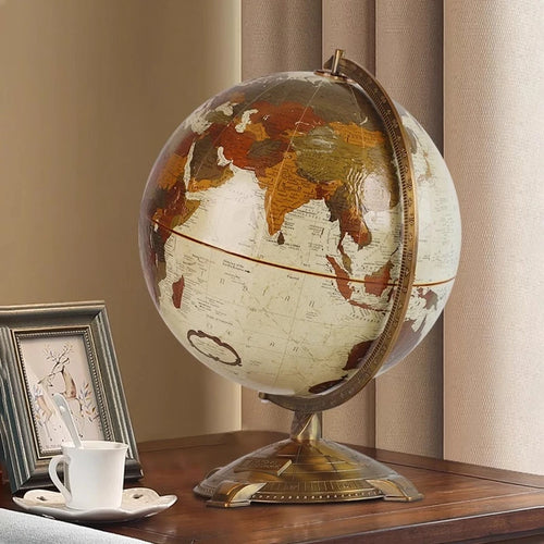 globe terrestre rétro éducatif pour décoration et géographie - vue 3 sur 7