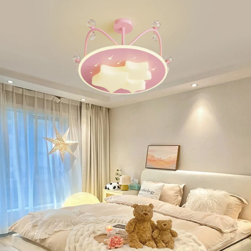 lampe créative en cristal pour chambre de princesse moderne - vue 2 sur 21