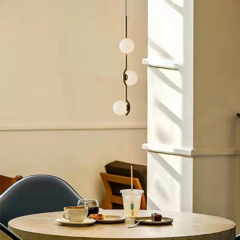 suspension en verre pour décoration intérieure ampoule non incluse - vue 3 sur 10
