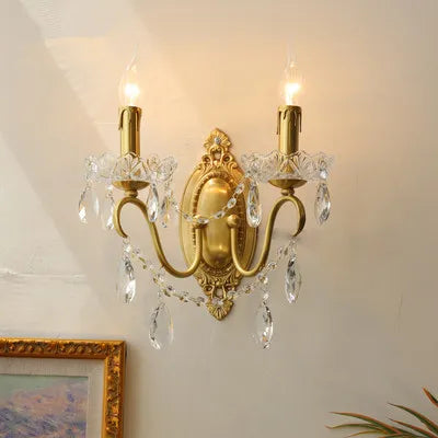 lampe en cristal rétro en cuivre pour décoration intérieure - vue 8 sur 7