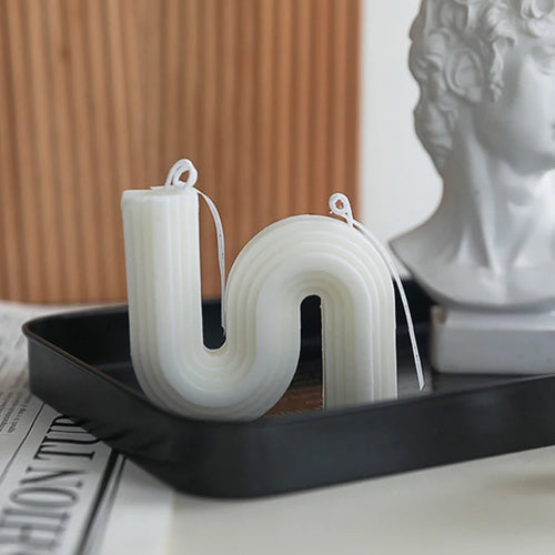 bougies parfumées géométriques en forme de u pour décoration intérieure - vue 20 sur 27