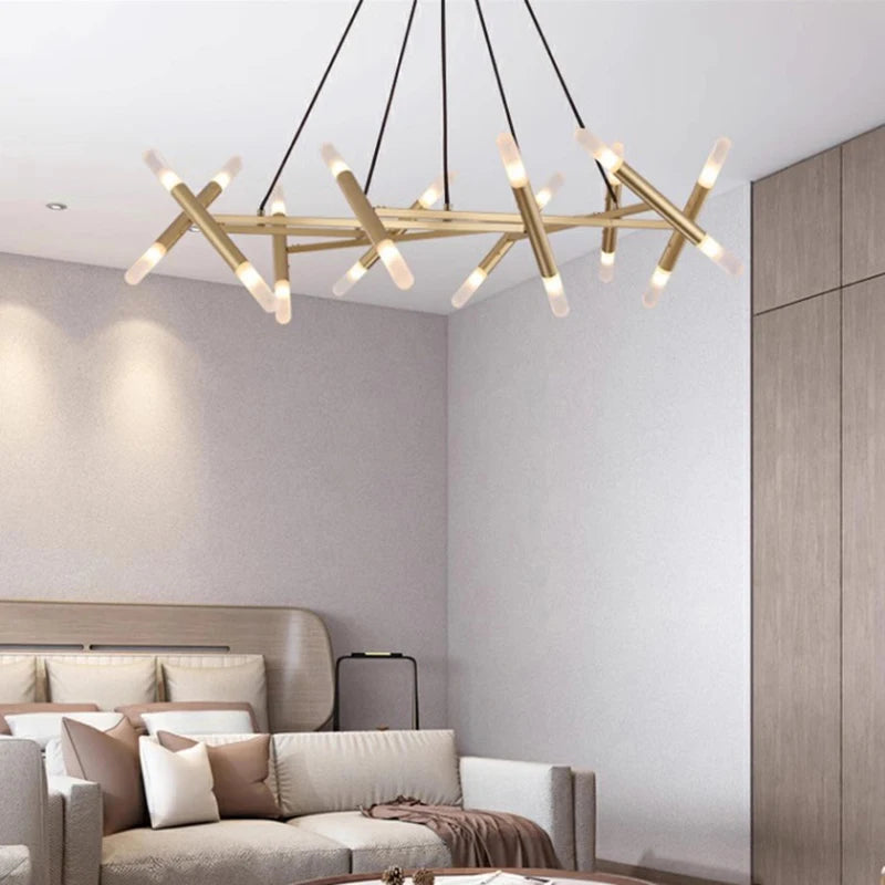 Lustre design moderne de luxe - vue 5 sur 10