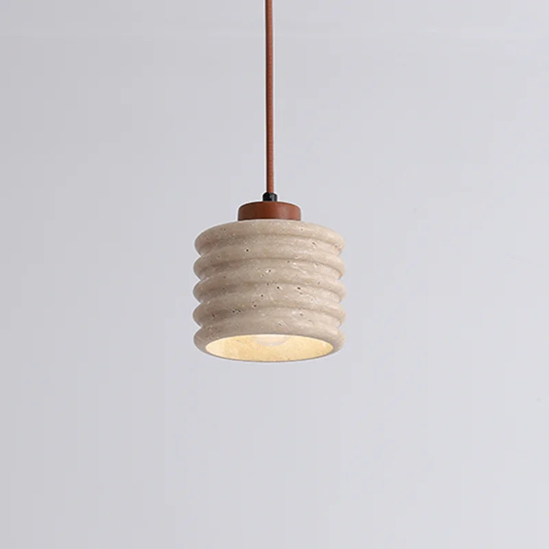 Suspension LED en pierre naturelle rétro