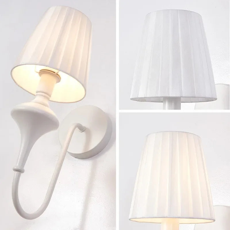 lampe de chevet nordique en fer forgé avec applique murale simple - vue 4 sur 6