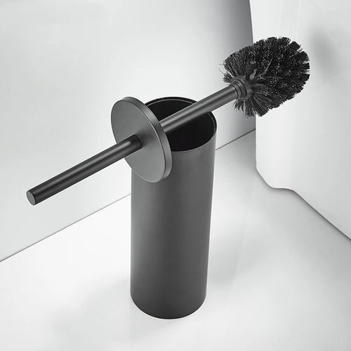 brosse de nettoyage en acier inoxydable avec support mural - vue 3 sur 13
