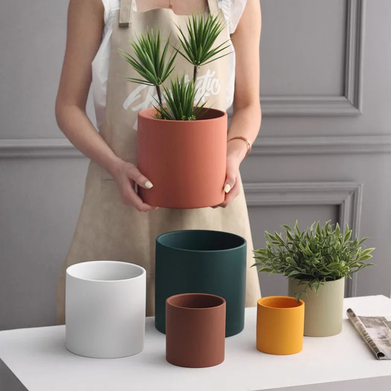 pot de fleurs en céramique pour plantes succulentes et bonsaïs - vue 3 sur 26